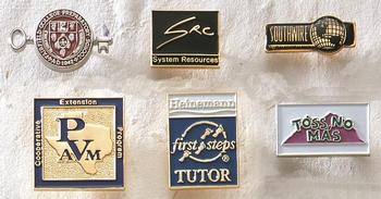 Economical Die Struck Brass Lapel Pin with Soft Enamel Colorfill