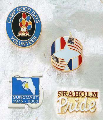 Economical Die Struck Brass Lapel Pin with CloisEpoxy Colorfill