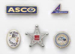 Economical Die Struck Iron Lapel Pin with CloisEpoxy & Silk Screen Imprint