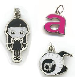 Economical Die Struck Iron Charm with Soft Enamel Colorfill - Up to 3/4