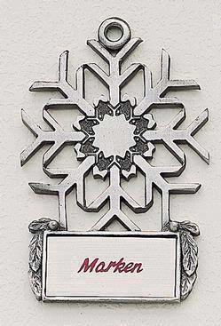 Snowflake Marken Design Cast Ornament