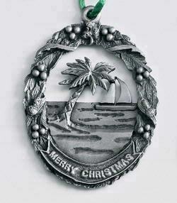 Tropical Oval Marken Design Cast Ornament