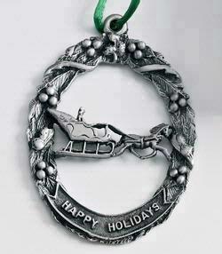 Sleigh Oval Marken Design Cast Ornament