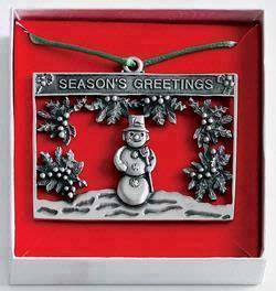 Snowman Cut-out Marken Design Cast Ornament