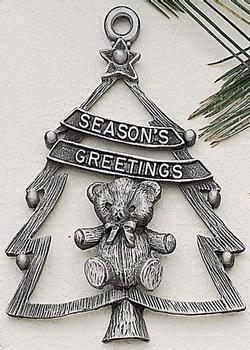 Teddy Bear/Tree Marken Design Cast Ornament