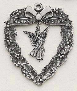 Heart Wreath with Cast Dangle Marken Design Cast Ornament