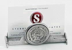 Business Card Holder w/ Cast Emblem