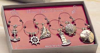 Marken Design Wine Charm Set of 6, Nautical Theme