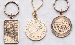 Die Struck Brass Key Tags