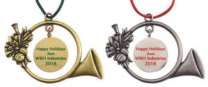 Horn with Dangle Marken Design Cast Ornament