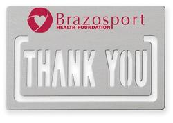 Thank You Silk Screened Bookmark Clip